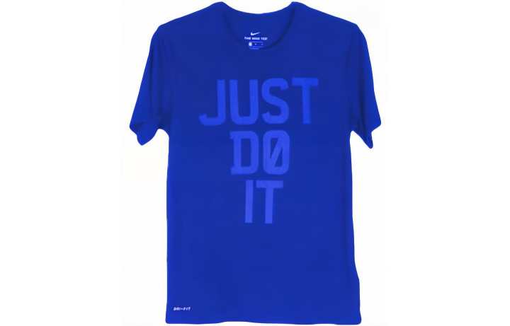 Nike Nike T Shirts Men's Blue Crew Neck Moderate Straight Fit