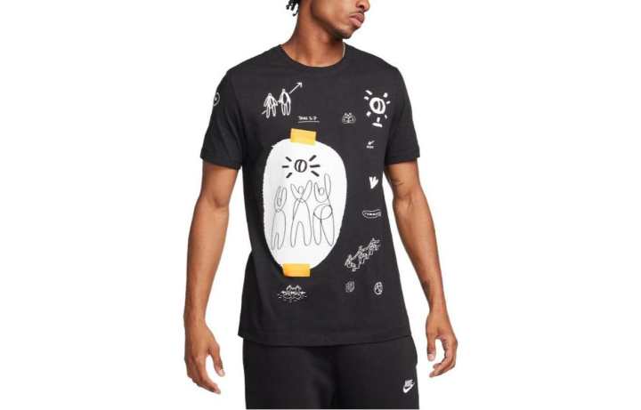 Nike Nike T Shirts Men's Black Crew Neck Moderate Other