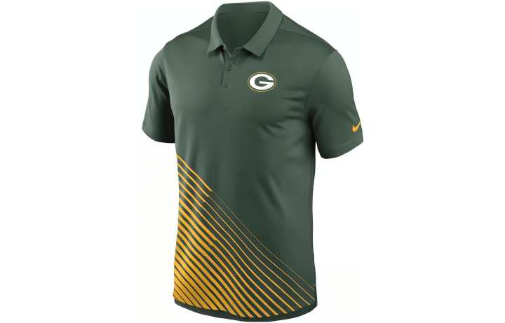 Nike Nike Dri Fit T Shirts Men's Green Polo Collar Moderate Straight Fit