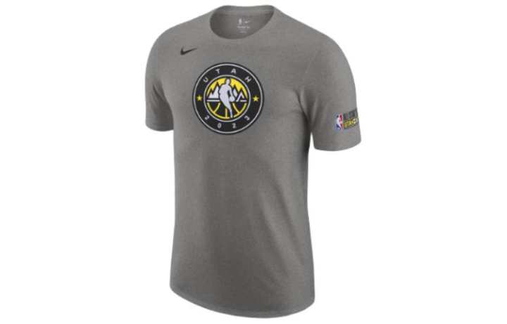 Nike Nike T Shirts Men's Gray Crew Neck Moderate Straight Fit