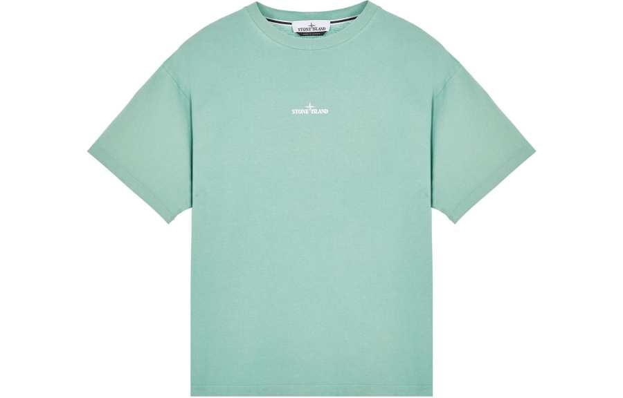 STONE ISLAND Scratched Paint One Print T Shirt Men's Matcha Green