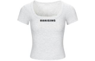88rising T Shirts Women's Crew Neck Thin Straight Fit