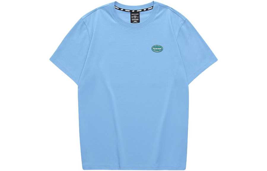 Skechers Colorful T Shirts Unisex Melancholic Blue Crew Neck Moderate Straight Fit