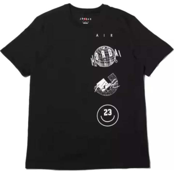 Jordan Jordan T Shirts Men's Black Crew Neck Moderate