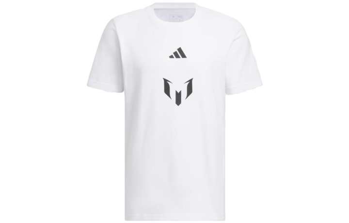 Adidas Adidas Messi T Shirts Men's White Crew Neck Moderate