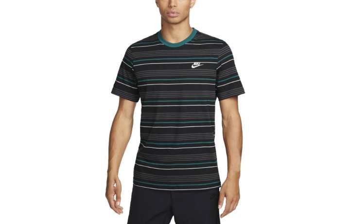 Nike Nike T Shirts Men's Black Crew Neck Moderate Straight Fit