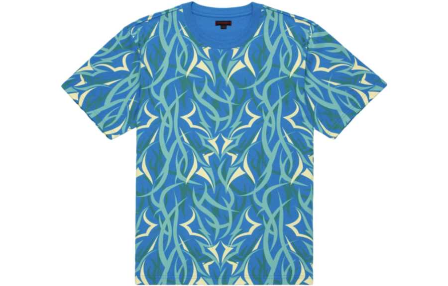 CLOT 20th Anniversary Limited Collection T Shirts Men's Blue Crew Neck Moderate Straight Fit