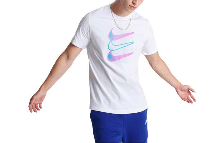 Nike Nike T Shirts Men's White Crew Neck Moderate Straight Fit