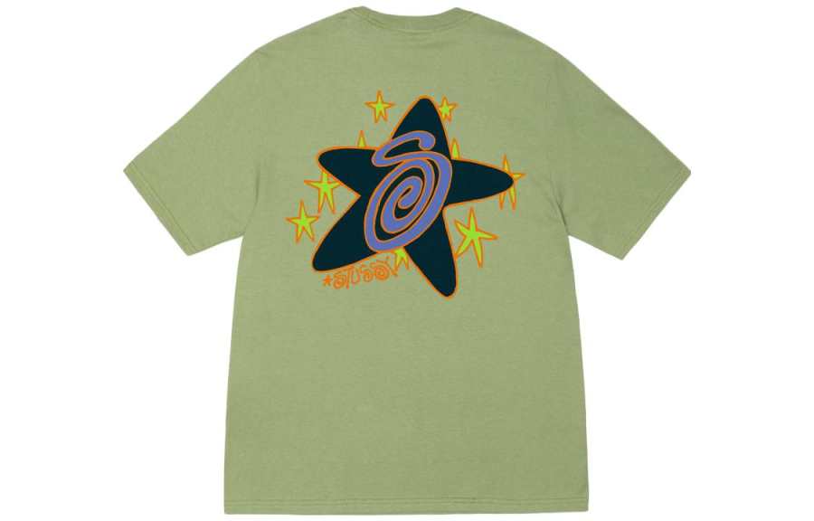 Stussy Galaxy Graphic Crewneck Short-Sleeve T-Shirt