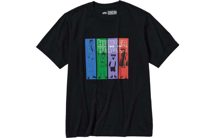 UNIQLO T Shirts Unisex Black Crew Neck Moderate
