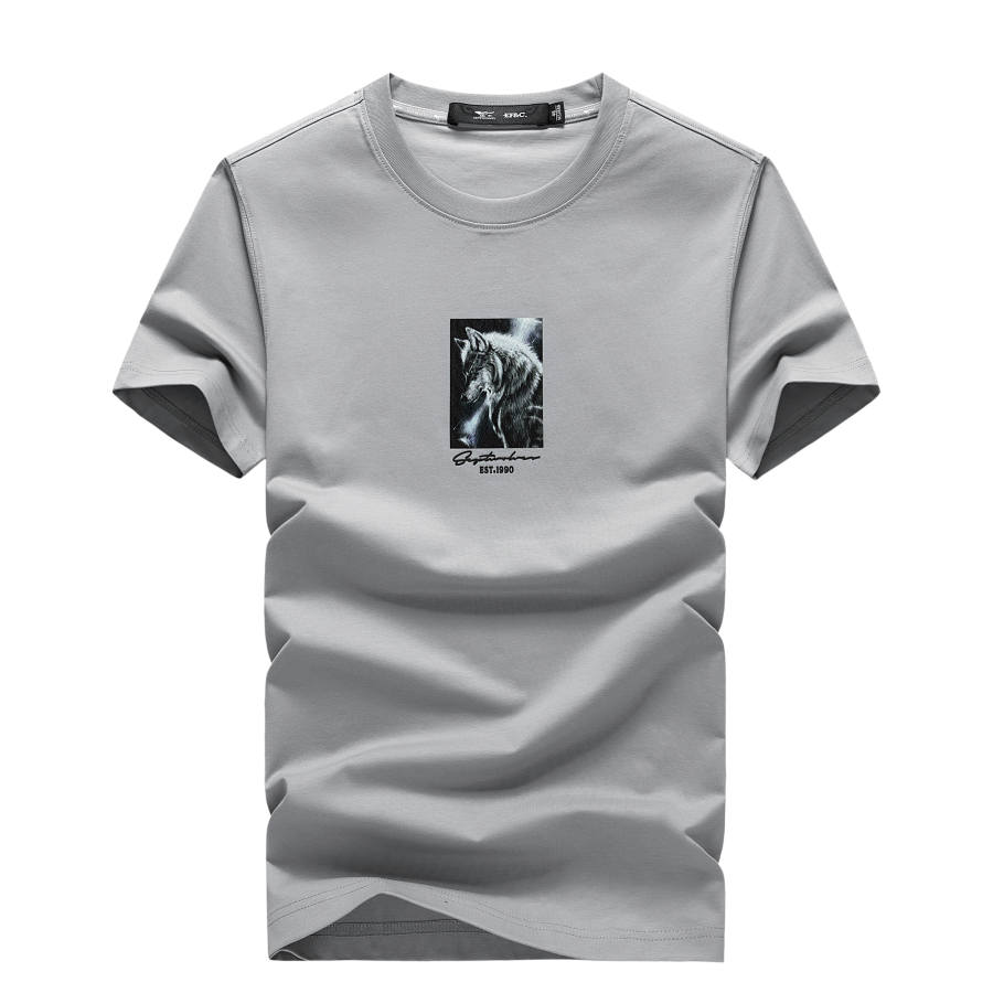 SEPTWOLVES SEPTWOLVES T Shirts Men's Crew Neck Thin Straight Fit