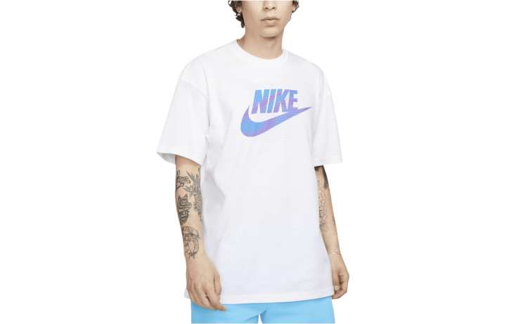 Nike Nike T Shirts Men's White Crew Neck Moderate Straight Fit
