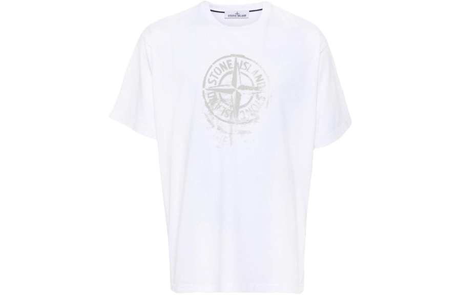 Stone Island Compass-print cotton T-shirt