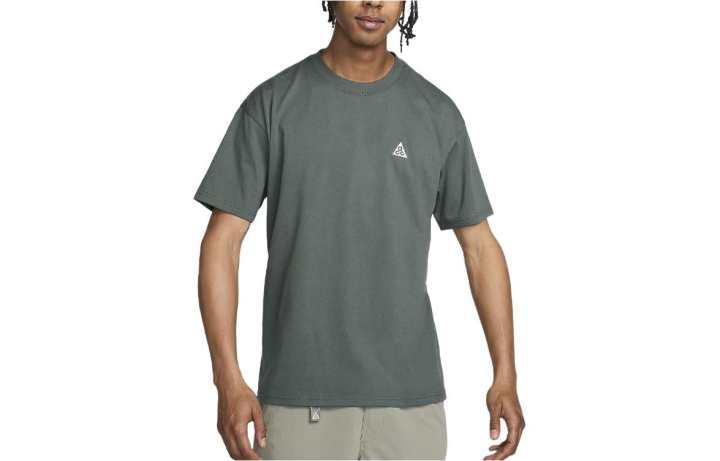 Nike Nike T Shirts Men's Green Crew Neck Moderate