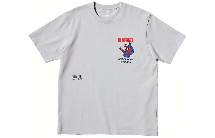 UNIQLO UT T Shirts Unisex Gray Crew Neck Moderate