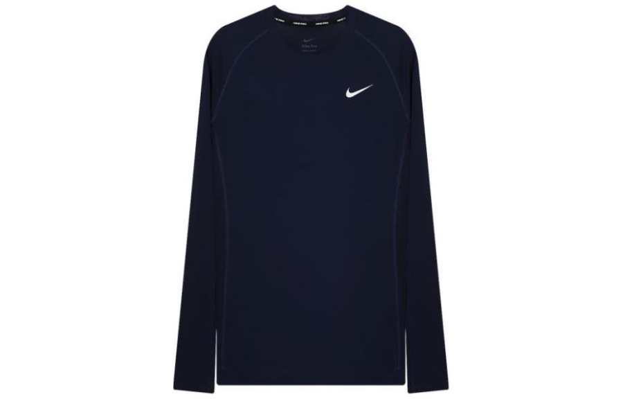 Nike Nike T Shirts Men's Dark Blue Crew Neck Moderate Straight Fit