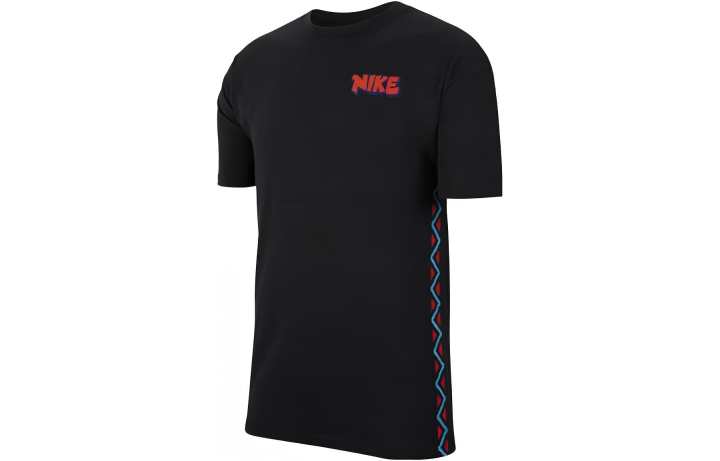 Nike Nike T Shirts Men's Black Crew Neck Moderate Straight Fit