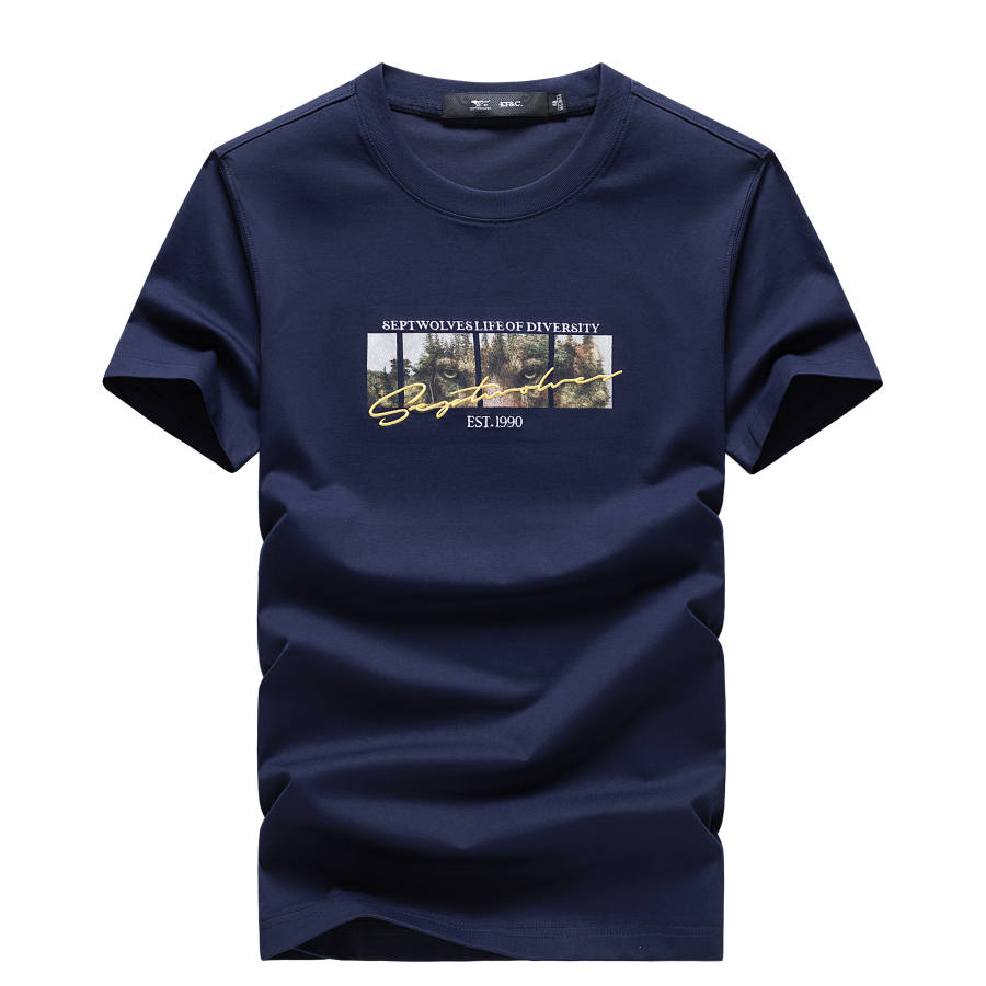 SEPTWOLVES SEPTWOLVES T Shirts Men's Crew Neck Moderate Other