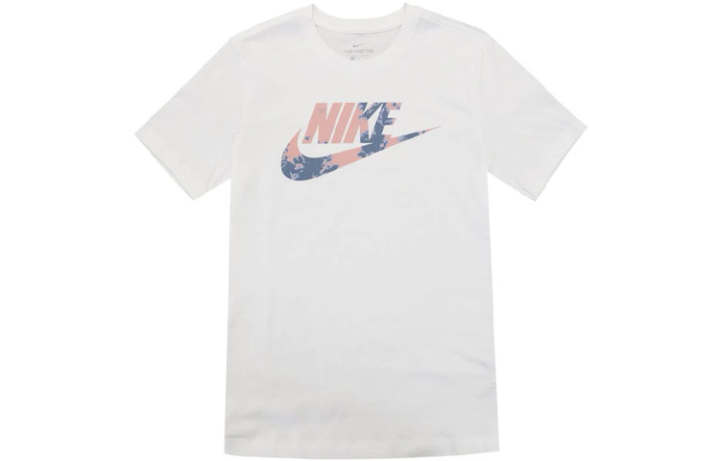 Nike Nike T Shirts Men's White Crew Neck Moderate Straight Fit