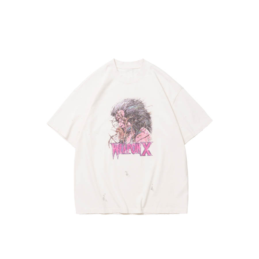 XVESSEL VESSEL Drop Shoulder Sleeve T Shirt Unisex White