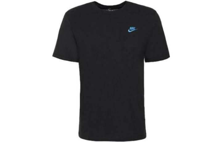 Nike Nike T Shirts Men's Black Crew Neck Moderate Straight Fit
