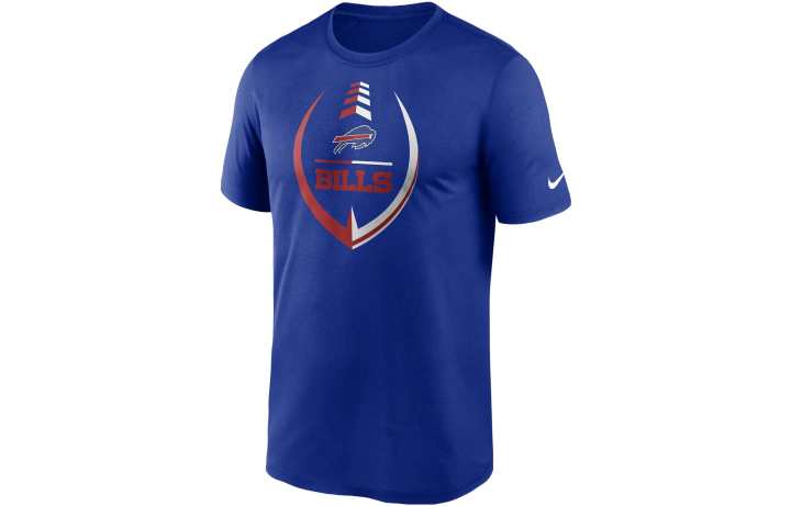 Nike Nike X NFL T Shirts Men's Blue Crew Neck Moderate Straight Fit