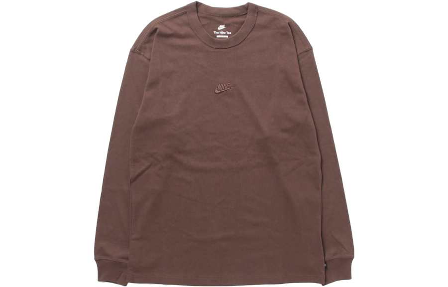 Nike Nike T Shirts Men's Baroque Brown Crew Neck Moderate Straight Fit