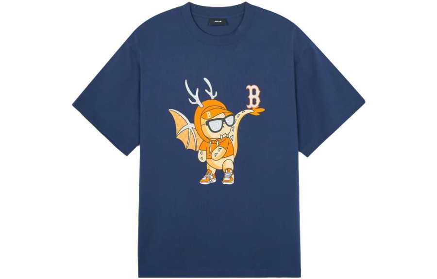 MLB Year Of The Dragon Limited Edition Collection T Shirts Unisex Blue Crew Neck Moderate