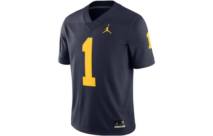 Nike Jordan College Dri FIT Game Michigan Men's Football Jersey