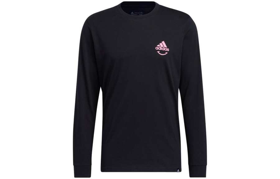 Adidas Adidas T Shirts Men's Black Crew Neck Moderate Straight Fit