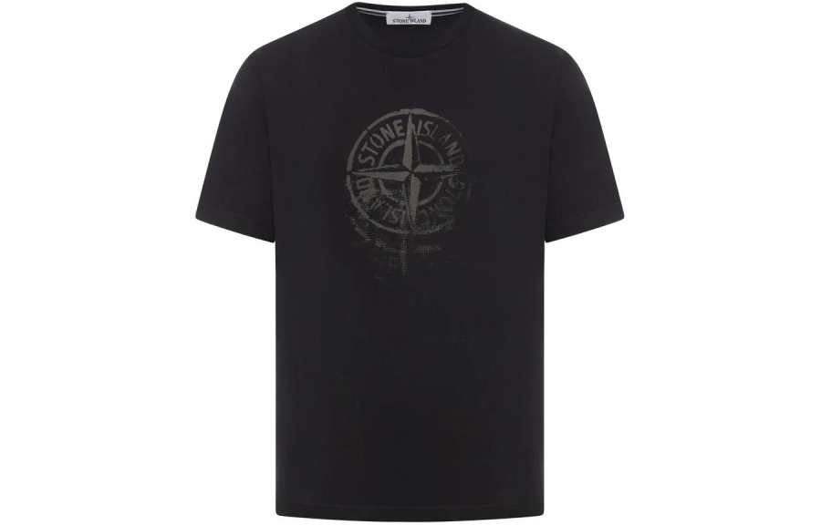 STONE ISLAND Logo Printed Crewneck T-Shirt