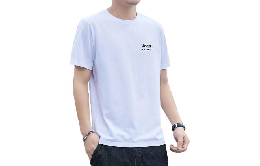JEEP SPIRIT T Shirts Men's Crew Neck Moderate Other