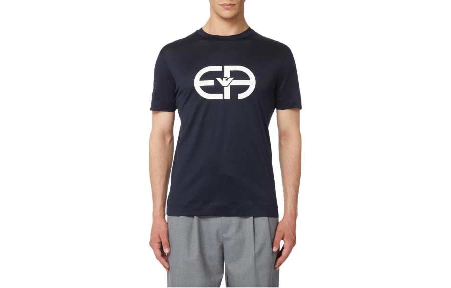 EMPORIO ARMANI Logo Printed Crewneck T Shirt