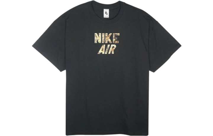 Nike Nike T Shirts Men's Black Crew Neck Moderate Straight Fit