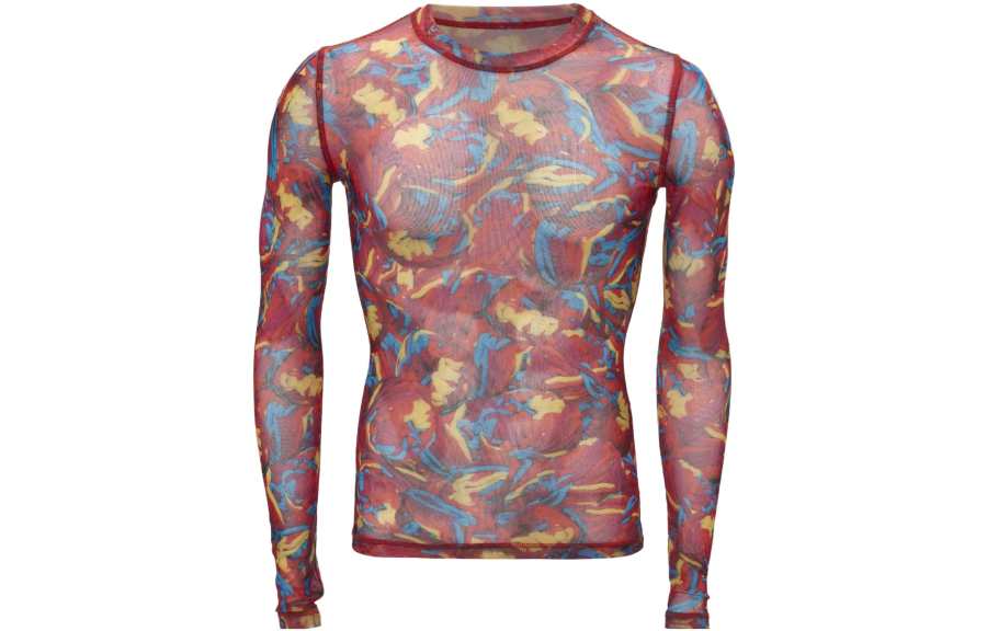 JW Anderson FW23 Long Sleeve Mesh Top T Shirt Men's Red