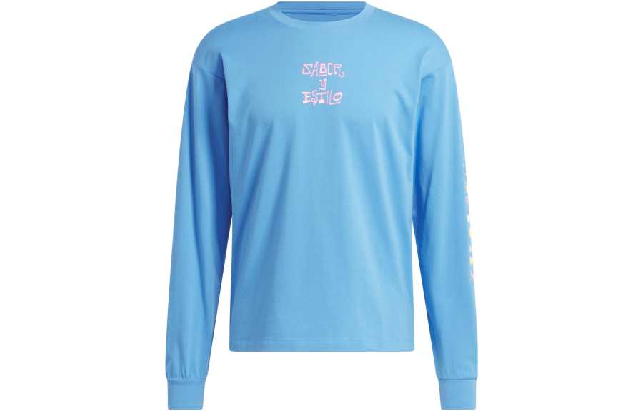 Adidas Adidas T Shirts Unisex Blue Crew Neck Moderate Straight Fit