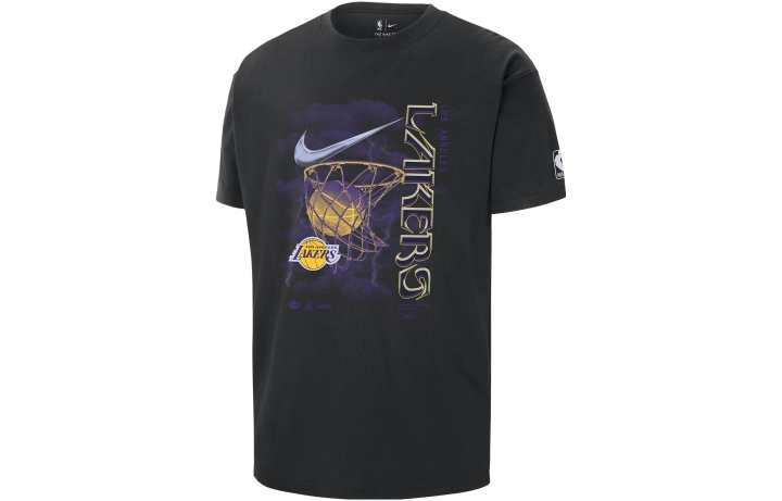 Nike Nike T Shirts Men's Black Crew Neck Moderate Straight Fit