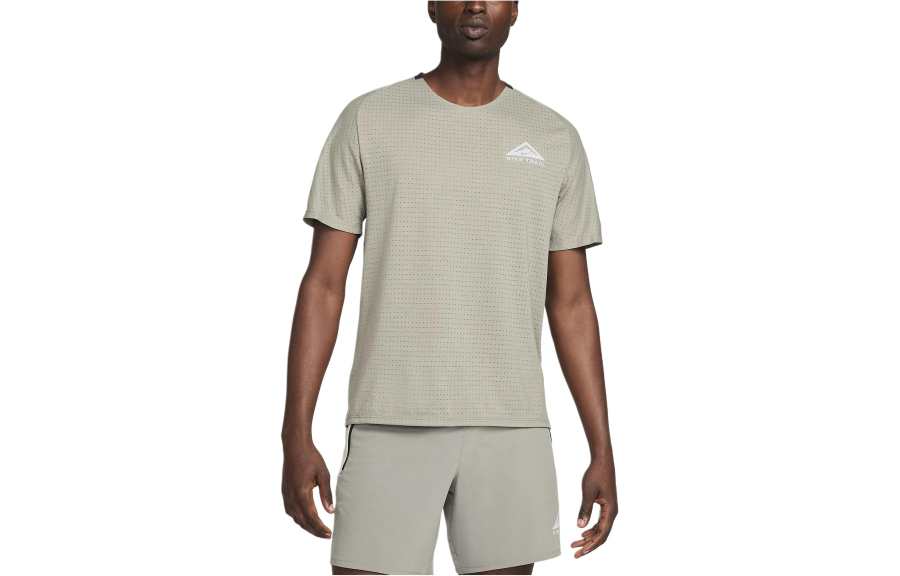 Nike Nike Dri FIT Short Sleeve Running Top T Shirt Men's Umber