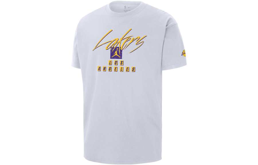 Jordan Jordan NBA Max90 T Shirts Men's White Crew Neck Moderate Straight Fit