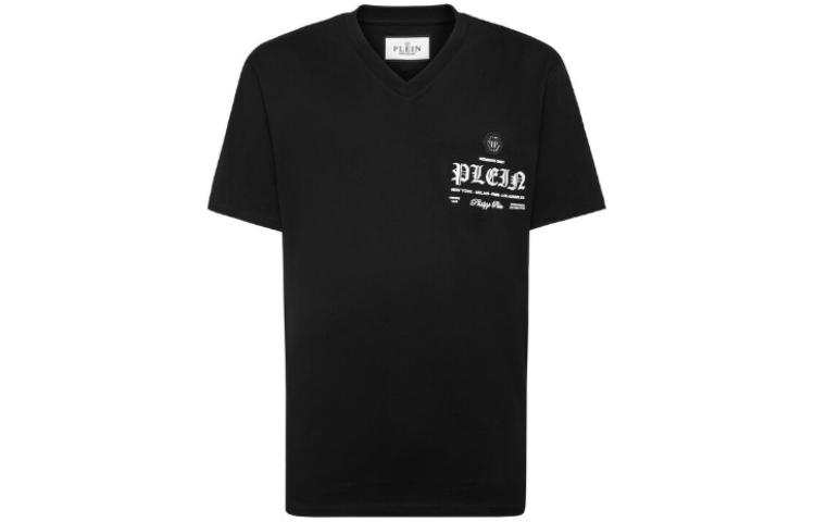 Philipp Plein logo-print V-neck T-shirt