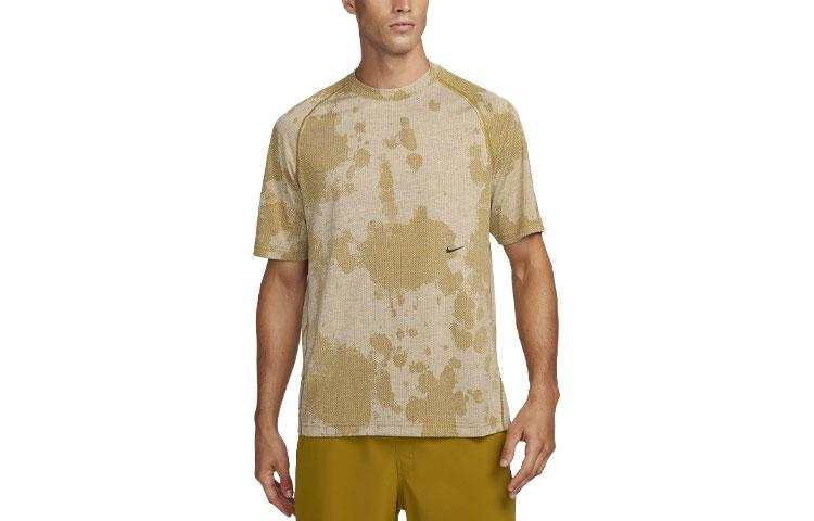 Nike Nike Dri Fit T Shirts Men's Bronze Crew Neck Moderate Straight Fit