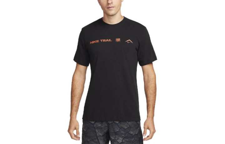 Nike Nike T Shirts Men's Black Crew Neck Moderate Straight Fit