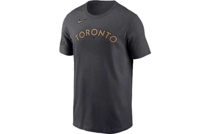 Nike Nike X MLB Nike X MLB T Shirts Men's Charcoal Gray Crew Neck Moderate Straight Fit