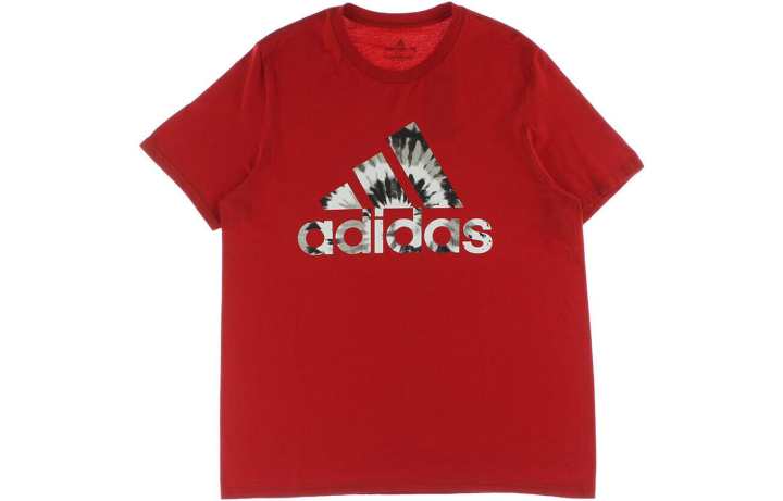 Adidas Adidas T Shirts Men's Red Crew Neck Moderate Other