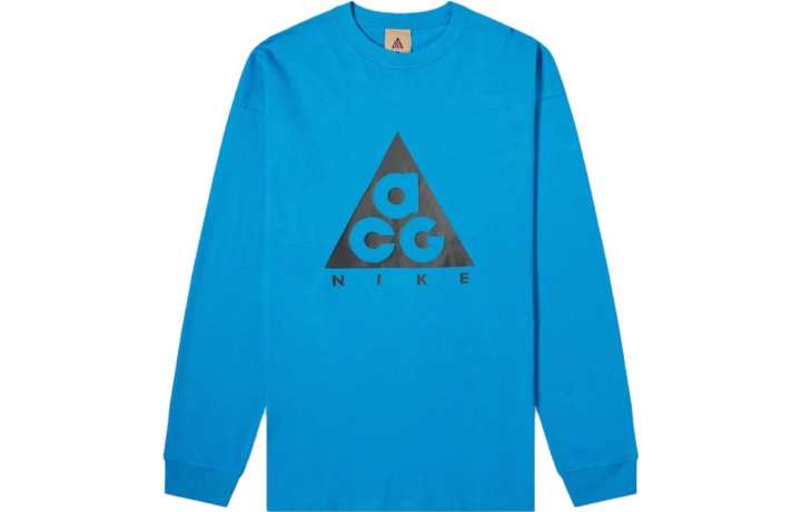 Nike Nike T Shirts Men's Blue Crew Neck Moderate Straight Fit