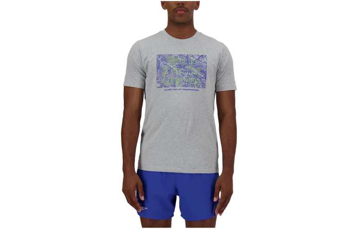 New Balance New Balance T Shirts Men's Gray Crew Neck Moderate Other