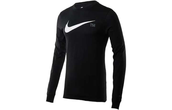 Nike Nike T Shirts Men's Black Crew Neck Moderate Straight Fit