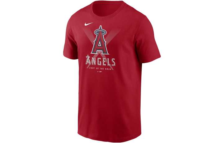Nike Nike X MLB T Shirts Men's Red Crew Neck Moderate Straight Fit
