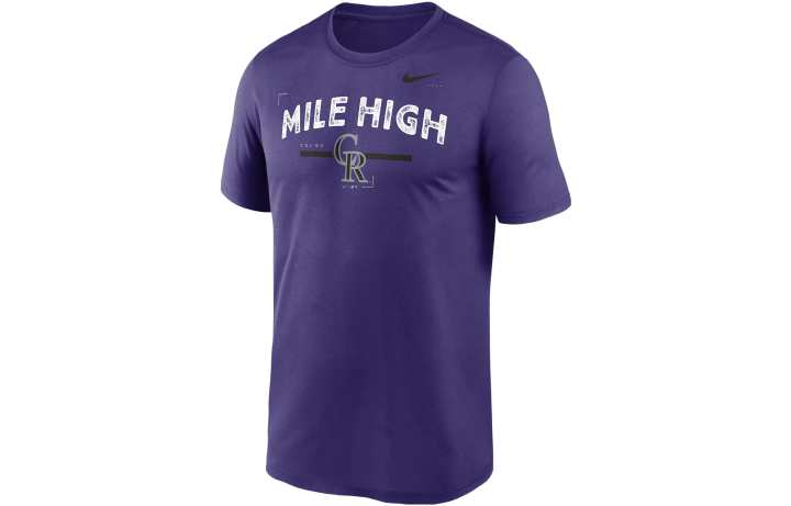 Nike Nike T Shirts Men's Purple Crew Neck Moderate Straight Fit