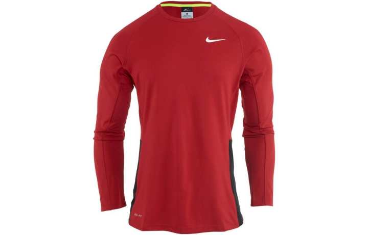 Nike Nike T Shirts Men's Red Crew Neck Moderate Straight Fit